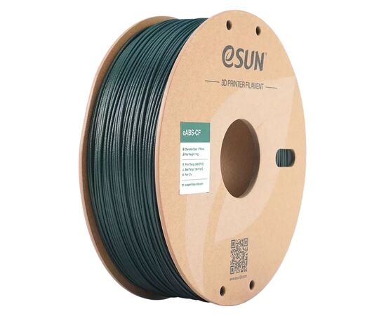 Пластик для 3D-принтера eSUN EABS-CF 1,75mm 1kg DARK GREEN (EABS-CF-P175AG1)