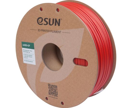 Пластик для 3D-принтера eSUN EABS-GF 1,75mm 1kg RED (EABS-GF-P175R1), зображення 2