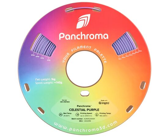 Пластик для 3D-принтера Polymaker PLA PANCHROMA CELESTIAL 1,75mm 1kg PURPLE (CA02016), изображение 2