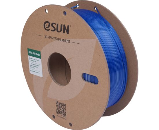 Пластик для 3D-принтера eSUN ePLA-Silk Magic 1кг, 1.75мм, Blue Silver (EPLA-SILKMAGIC-P175US1), зображення 2