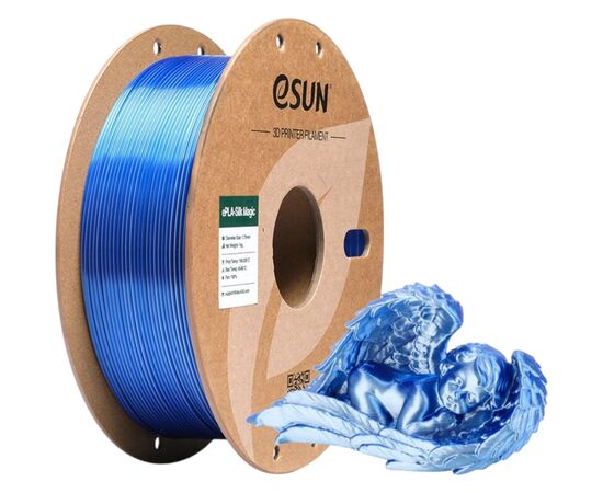 Пластик для 3D-принтера eSUN ePLA-Silk Magic 1кг, 1.75мм, Blue Silver (EPLA-SILKMAGIC-P175US1), зображення 5