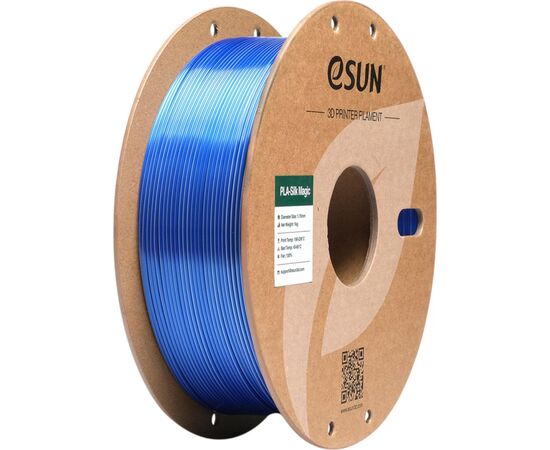 Пластик для 3D-принтера eSUN ePLA-Silk Magic 1кг, 1.75мм, Blue Silver (EPLA-SILKMAGIC-P175US1)