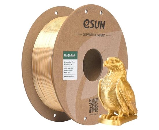 Пластик для 3D-принтера eSUN ePLA-Silk Magic 1кг, 1.75мм, Gold Silver (EPLA-SILKMAGIC-P175JS1)