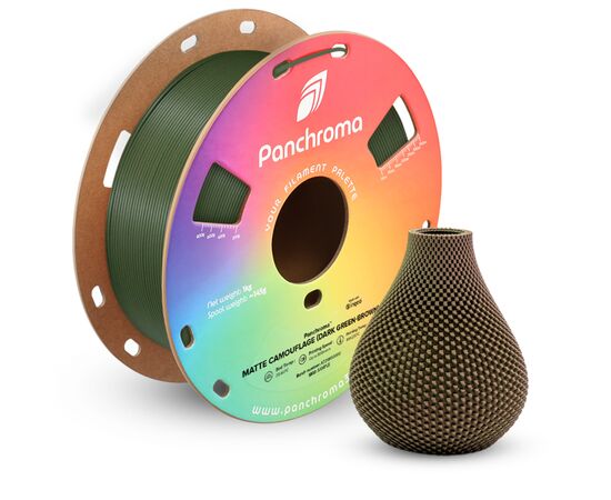 Пластик для 3D-принтера Polymaker PLA PANCHROMA DUAL MATTE 1,75mm 1kg CAMOUFLAGE (CA04042), изображение 2