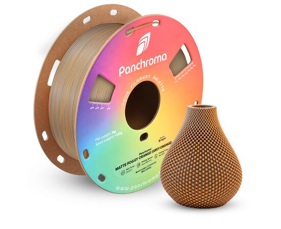 Пластик для 3D-принтера Polymaker PLA PANCHROMA DUAL MATTE 1,75mm 1kg FOGGY ORANGE (CA04045), изображение 2