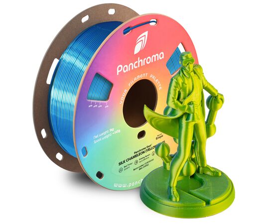 Пластик для 3D-принтера Polymaker PLA PANCHROMA DUAL SILK 1,75mm 1kg Yellow-Blue (CA03026), изображение 2