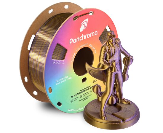 Пластик для 3D-принтера Polymaker PLA PANCHROMA DUAL SILK 1,75mm 1kg Gold-Purple (CA03029), изображение 2