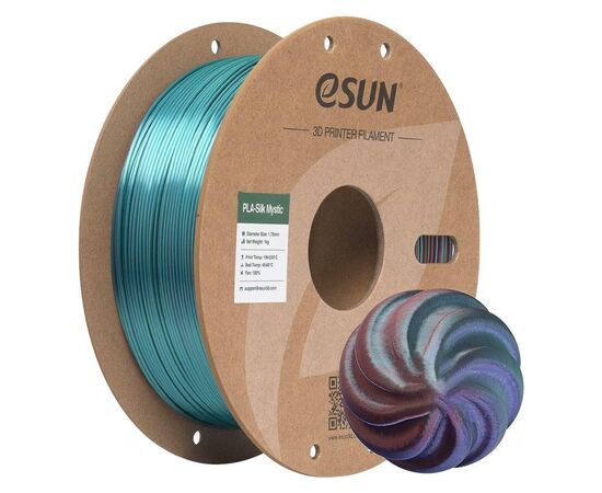 Пластик для 3D-принтера eSUN ePLA-Silk Mystic 1.75мм 1kg CopperPurpleGreen (EPLA-SILKMYSTIC-P175CPG1)