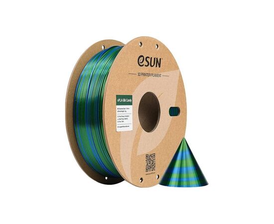 Пластик для 3D-принтера eSUN ePLA-SILK Candy 1,75mm 1kg BLUE GREEN (EPLA-SILK CANDY175UG1)