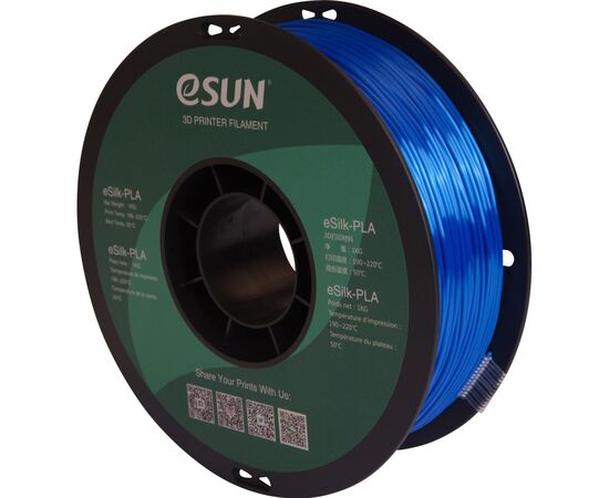 Пластик для 3D-принтера eSUN ePLA-Silk 1,75mm 1kg BLUE (EPLA-SILK-P175U1)