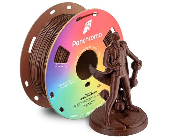 Пластик для 3D-принтера Polymaker PLA PANCHROMA GALAXY 1,75mm 1kg DARK RED (CA02027), изображение 2