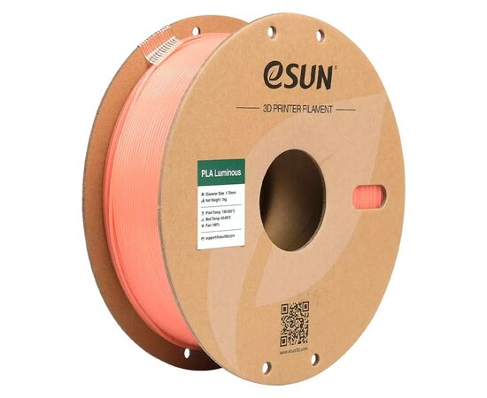Пластик для 3D-принтера eSUN PLA- Luminous 1.75мм, 1кг, ORANGE (EPLA-LUMINOUS175LO1)