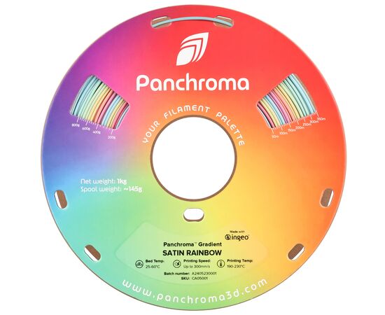 Пластик для 3D-принтера Polymaker PLA PANCHROMA GRADIENT SATIN 1,75mm 1kg RAINBOW (CA05001), изображение 2