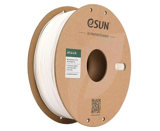 Пластик для 3D-принтера eSUN PLA LW 1,75mm WHITE 1kg (PLA-LW175W1P1)