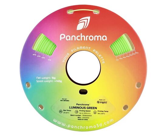 Пластик для 3D-принтера Polymaker PLA PANCHROMA LUMINOUS 1,75mm 1kg GREEN (CA02032), изображение 2