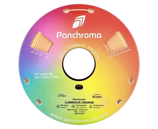 Пластик для 3D-принтера Polymaker PLA PANCHROMA LUMINOUS 1,75mm 1kg ORANGE (CA02033), изображение 2