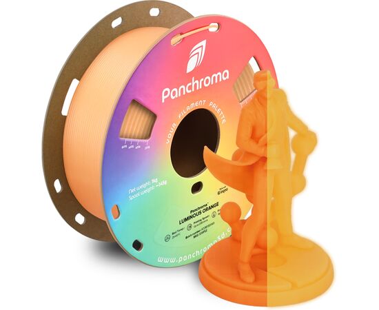 Пластик для 3D-принтера Polymaker PLA PANCHROMA LUMINOUS 1,75mm 1kg ORANGE (CA02033), изображение 3