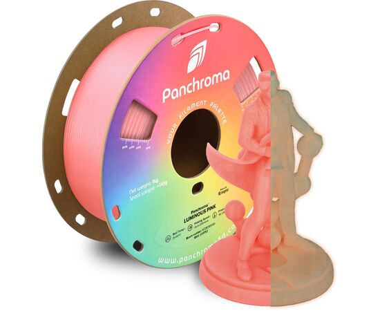 Пластик для 3D-принтера Polymaker PLA PANCHROMA LUMINOUS 1,75mm 1kg PINK (CA02034), изображение 4