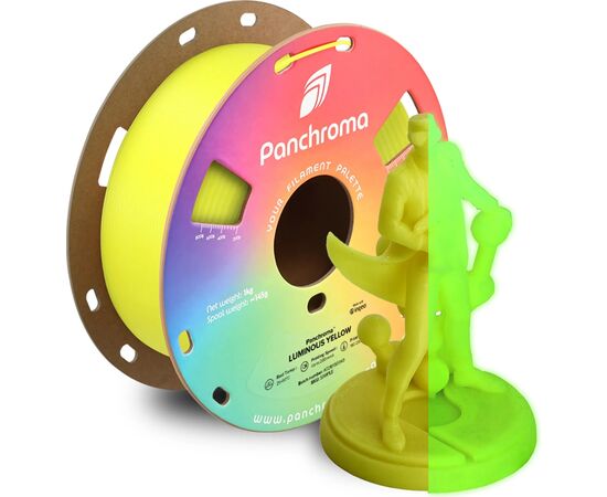 Пластик для 3D-принтера Polymaker PLA PANCHROMA LUMINOUS 1,75mm 1kg YELLOW (CA02035), изображение 2