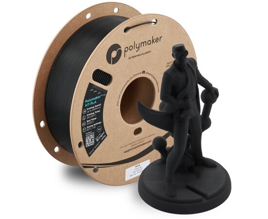 Пластик для 3D-принтера Polymaker HT-PLA 1,75mm 1kg BLACK (PA17001), изображение 3