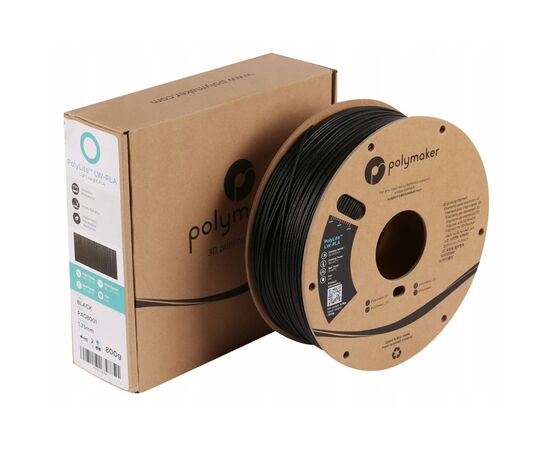 Пластик для 3D-принтера Polymaker PLA POLYLITE LW 1.75 mm 0,8kg BLACK (PA08001), изображение 4