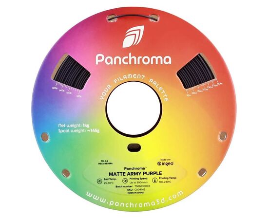 Пластик для 3D-принтера Polymaker PLA PANCHROMA MATTE 1,75mm 1kg ARMY PURPLE (CA04012), изображение 2