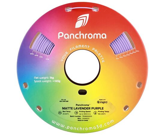 Пластик для 3D-принтера Polymaker PLA PANCHROMA MATTE 1,75mm 1kg LAVENDER PURPLE (CA04022), изображение 2