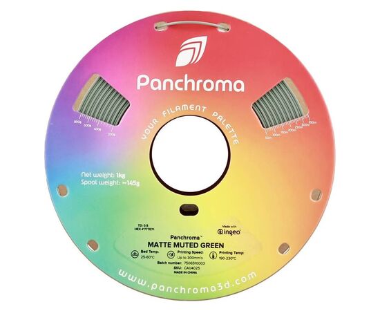 Пластик для 3D-принтера Polymaker PLA PANCHROMA MATTE 1,75mm 1kg MUTED GREEN (CA04025), изображение 2