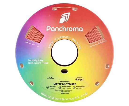 Пластик для 3D-принтера Polymaker PLA PANCHROMA MATTE 1,75mm 1kg MUTED RED (CA04027), изображение 2