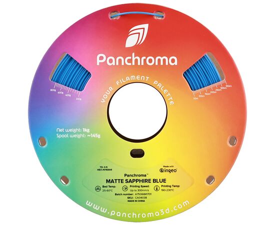Пластик для 3D-принтера Polymaker PLA PANCHROMA MATTE 1,75mm 1kg SAPPHIRE BLUE (CA04038), изображение 2
