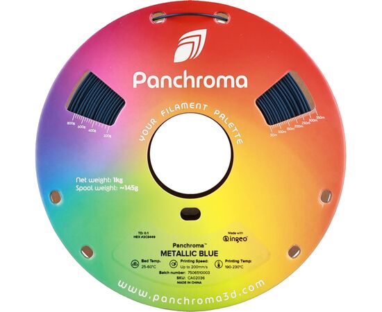 Пластик для 3D-принтера Polymaker PLA PANCHROMA METALLIC 1,75mm 1kg BLUE (CA02036), изображение 2