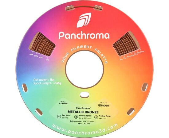 Пластик для 3D-принтера Polymaker PLA PANCHROMA METALLIC 1,75mm 1kg BRONZE (CA02013), изображение 2