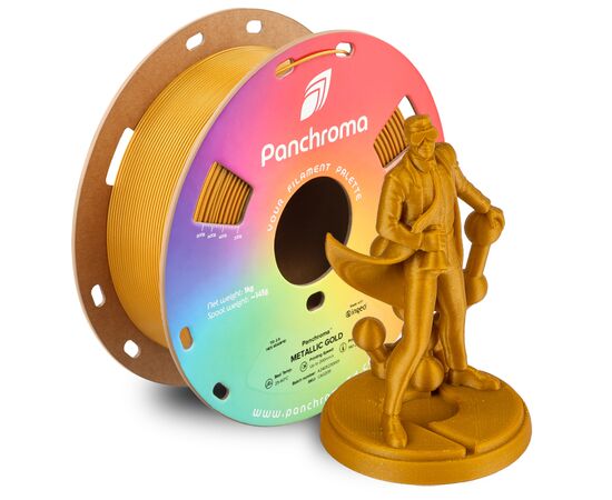 Пластик для 3D-принтера Polymaker PLA PANCHROMA METALLIC 1,75mm 1kg GOLD (CA02011), изображение 4