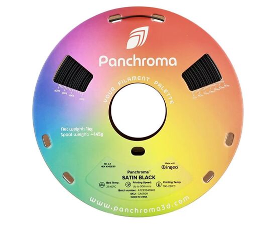 Пластик для 3D-принтера Polymaker PLA PANCHROMA SATIN 1,75mm 1kg BLACK (CA05011), изображение 2