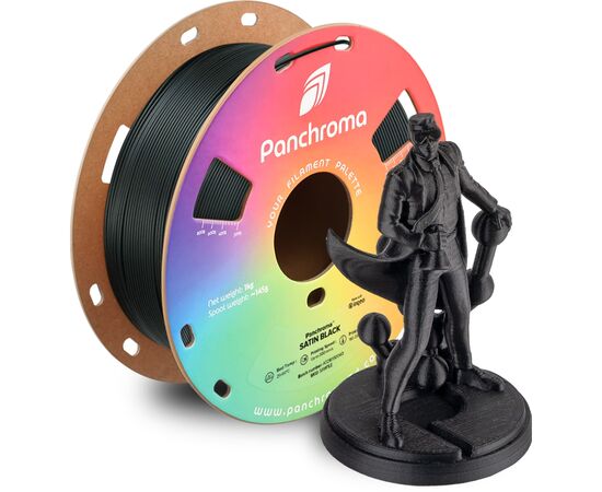 Пластик для 3D-принтера Polymaker PLA PANCHROMA SATIN 1,75mm 1kg BLACK (CA05011), изображение 3