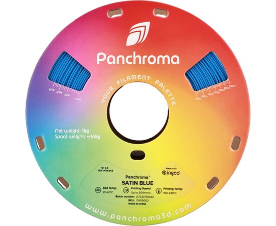 Пластик для 3D-принтера Polymaker PLA PANCHROMA SATIN 1,75mm 1kg BLUE (CA05002), изображение 2