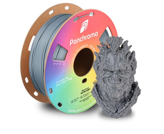 Пластик для 3D-принтера Polymaker PLA PANCHROMA SATIN 1,75mm 1kg GREY (CA05004), изображение 4