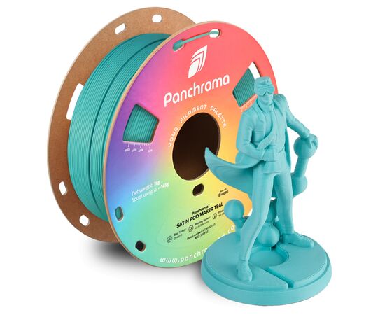 Пластик для 3D-принтера Polymaker PLA PANCHROMA SATIN 1,75mm 1kg TEAL (CA05006), изображение 3