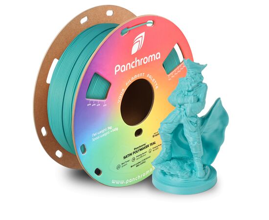 Пластик для 3D-принтера Polymaker PLA PANCHROMA SATIN 1,75mm 1kg TEAL (CA05006), изображение 4