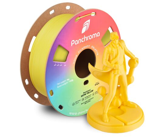 Пластик для 3D-принтера Polymaker PLA PANCHROMA SATIN 1,75mm 1kg YELLOW (CA05010), изображение 3