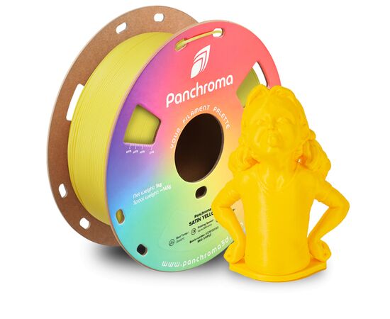 Пластик для 3D-принтера Polymaker PLA PANCHROMA SATIN 1,75mm 1kg YELLOW (CA05010), изображение 4