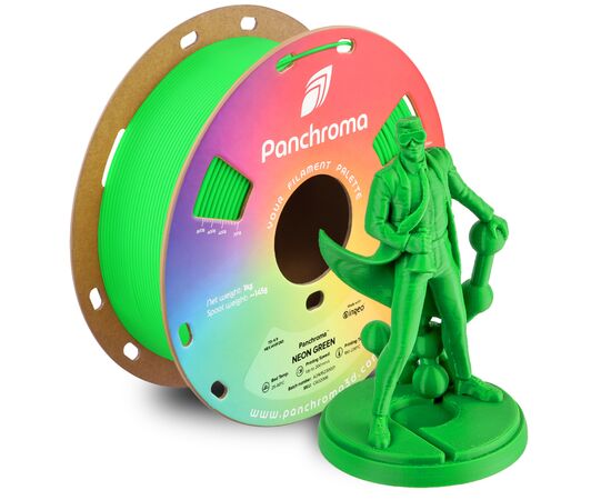Пластик для 3D-принтера Polymaker PLA PANCHROMA NEON 1,75mm 1kg GREEN (CA02006), изображение 4