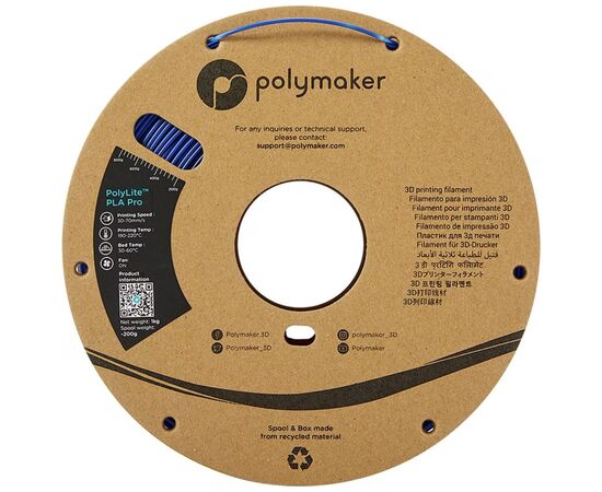 Пластик для 3D-принтера Polymaker PLA POLYLITE PRO 1,75mm 1kg BLUE (PA07005), зображення 2