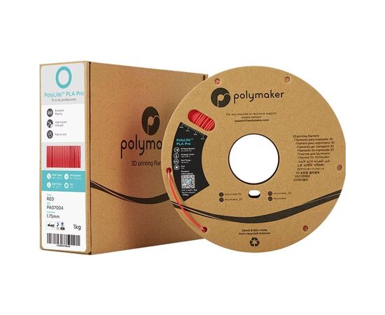 Пластик для 3D-принтера Polymaker PLA POLYLITE PRO 1,75mm 1kg RED (PA07004), зображення 4