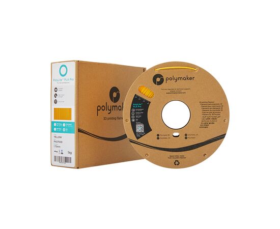 Пластик для 3D-принтера Polymaker PLA POLYLITE PRO 1,75mm 1kg YELLOW (PA07009), изображение 4