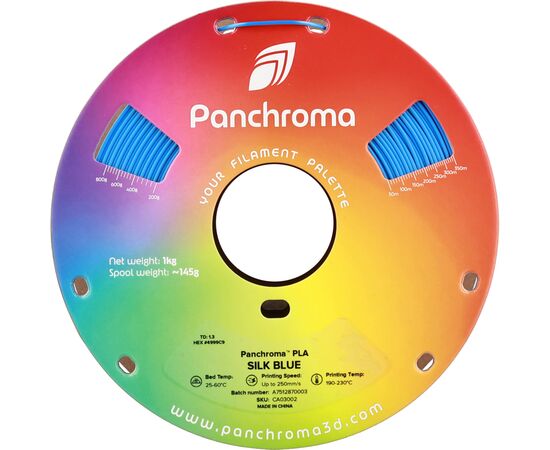 Пластик для 3D-принтера Polymaker PLA PANCHROMA SILK 1,75mm 1kg BLUE (CA03002), изображение 2