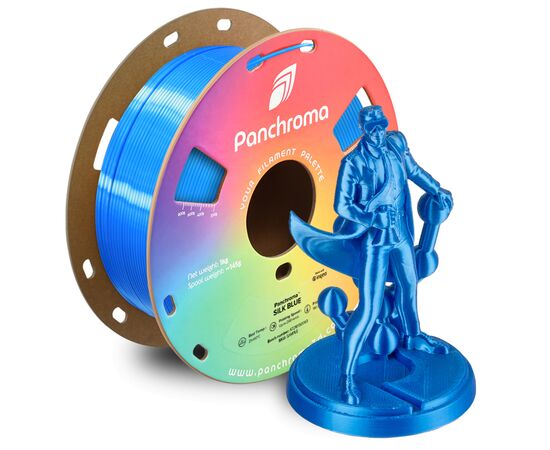 Пластик для 3D-принтера Polymaker PLA PANCHROMA SILK 1,75mm 1kg BLUE (CA03002), изображение 4