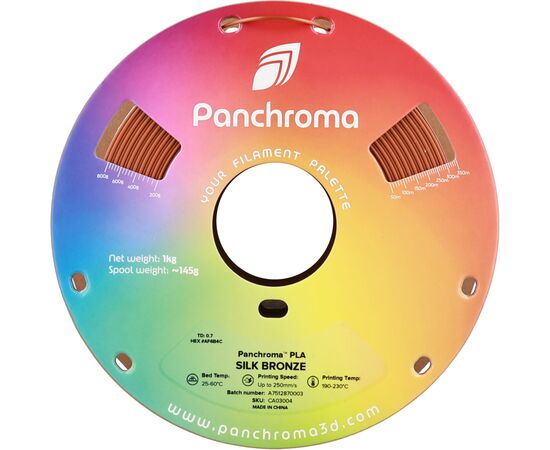 Пластик для 3D-принтера Polymaker PLA PANCHROMA SILK 1,75mm 1kg BRONZE (CA03004), изображение 2