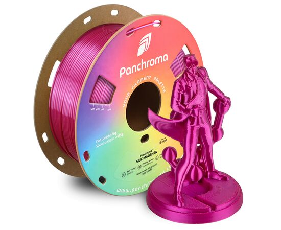 Пластик для 3D-принтера Polymaker PLA PANCHROMA SILK 1,75mm 1kg MAGENTA (CA03010), изображение 4