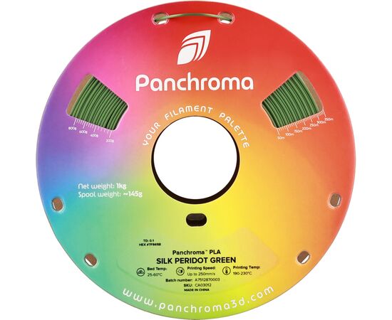 Пластик для 3D-принтера Polymaker PLA PANCHROMA SILK 1,75mm 1kg PERIDOT GREEN (CA03012), изображение 2